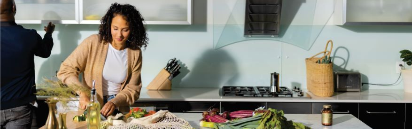 A woman preparing a meal in the kitchen - it's about you.